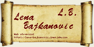 Lena Bajkanović vizit kartica